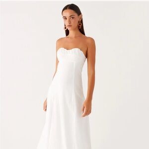 Peppermayo White Strapless Dress